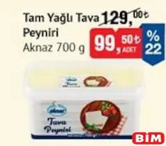 AKNAZ TAM YAĞLI TAVA PEYNİRİ 700 G